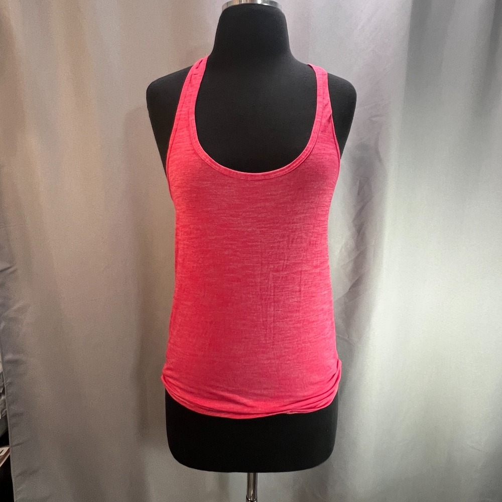 Lululemon Salute The Sun Singlet II Tank Top Womens XS Coral Pink Open Back